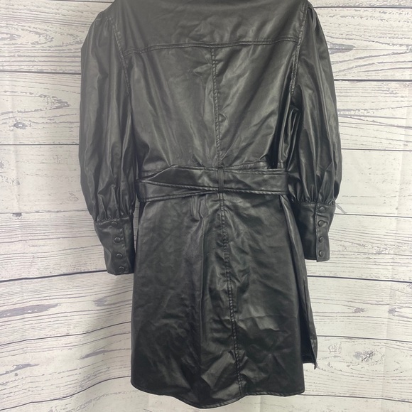 Fashion Nova faux leather button dress - Picture 2 of 6
